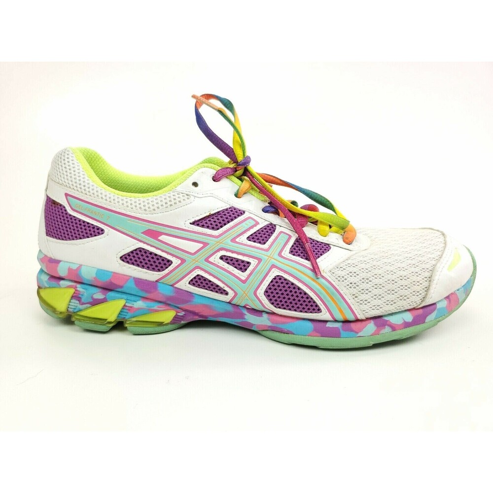Asics T3A6Q Gel Frantic 7 Running Training Women Size 8 Rainbow Neon